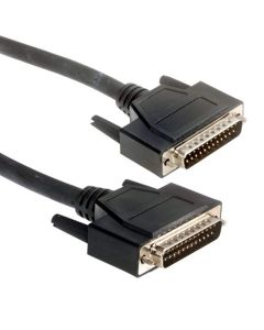 Amphenol CS-DSLSZH25MM-002.5 25-Pin DB25 LSZH D-Sub Cable, Low Smoke, Male/Male, 2.5', Black