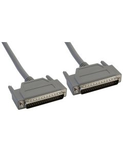 Amphenol CS-DSSMDB37MM-002.5 37-Pin DB37 D-Sub Cable, Shielded, Male/Male, 2.5', Gray