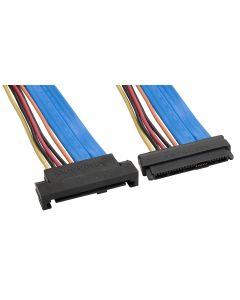 Amphenol CS-SASSASEXT2-000.5 Internal SAS to SAS Extender Cable, SFF-8482 Male/Female, 0.5 m, 1.6', Blue