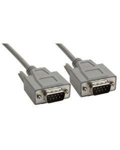 Amphenol CS-DSDMDB09MM-015 9-Pin DB9 Deluxe D-Sub Cable, Shielded, Male/Male, 15', Gray